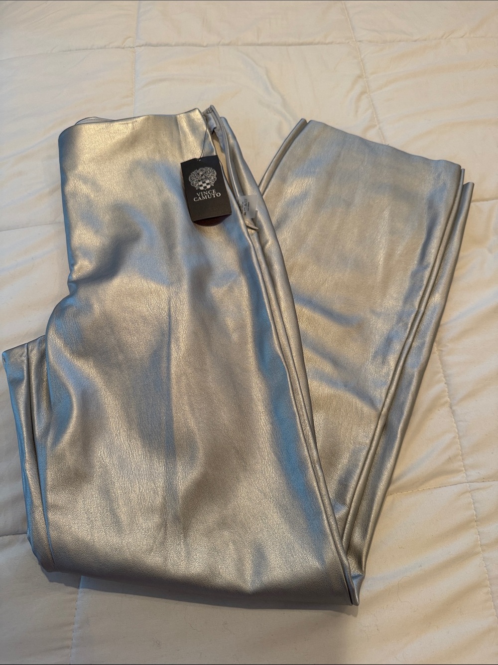 NWT Vince Camuto confetti ready silver pants size 4 - Picture 2 of 5